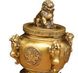 Brass cornucopia, bronze ornaments, golden lion, four gods town handicrafts