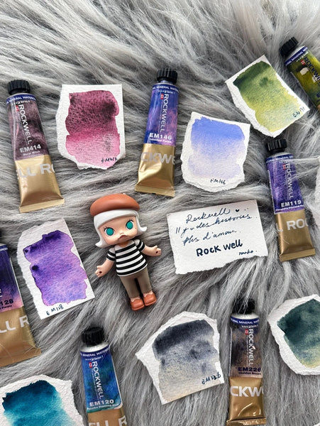 canada ROCKWELL mineral watercolor pigment  12 color solid travel magic  Acuarela artist beginner art supplies student supplies