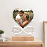 AOOKMIYA ART+ Creative Gifts Personalized Anniversary Women Men Couples Gifts Custom Photo Love Frame Acrylic Plaque Valentine's Day Giftware for Him Her