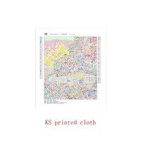AOOKMIYA KS 11ct 90X79cm Car Flowers Pre-Printed Cross Stitch Kit DIY Embroidery Set Handicraft Floss Needle Crafts New Arrival