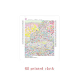 AOOKMIYA KS 11ct 90X79cm Car Flowers Pre-Printed Cross Stitch Kit DIY Embroidery Set Handicraft Floss Needle Crafts New Arrival