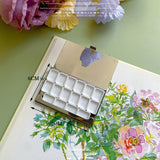 AOOKMIYA 0.5/1ML Portable Watercolor Box Palette Empty Stainless Steel Business Card Box Outing Sketching Paint Box Art Supplies