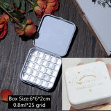 Mini Portable Watercolor Paint Box Metal Watercolor Sub-packing Box Pigment Moisturizing Box Sketch Painting Art Supplies
