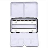 Art Metal Watercolor Tin with Fold-Out Palette, Large Watercolor Tray Palette with 52 Empty Watercolor Half pan for Artist