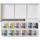 Winsor & Newton Cotman Portable Travel 12 Color Solid Watercolor Paint Water Colour Sketchers' Pocket Box 1 pcs Palette