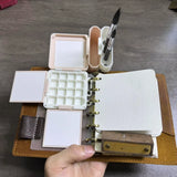 AOOKMIYA Portable Watercolor Palette 9/16/24 Grid Paint Box Washing Bucket Set 3D Printing Foldable Travel Painting Art Supplies