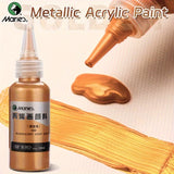 AOOKMIYA Marie's Deep Golden Metallic Acrylic Paint,1pc 50ml/1.7fl.oz,Water Resistant for Canvas,Wood,DIY,for Students,Artist,Adults