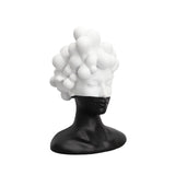 Abstract Figure Sculpture Resin Handicraft Ornaments Black and White Mosaic Woman Figurine Human Head Statue Home Decoration