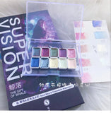 AOOKMIYA SUPERVISION Mica Layered Watercolor Pigment 10 Colors 1ML Pearlescent Chameleon Precipitation Color Master Painting Art Supplies