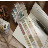 Antique Hand Account Material and Paper Tape European and American Retro English Text Hand Account Decorative Stickers