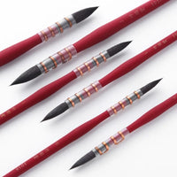 AOOKMIYA 3pcs Paint Brush Set Watercolor Brush Red Fat Man Bionic Squirrel Hair Brush Hook Line Pen Beginner Painting Art Supplies