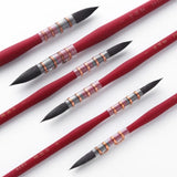 AOOKMIYA 3pcs Paint Brush Set Watercolor Brush Red Fat Man Bionic Squirrel Hair Brush Hook Line Pen Beginner Painting Art Supplies