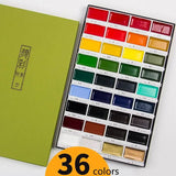 Kuretake Watercolor Paint Set 12/24/36/48 Color, Professional-quality art supplies for artists adult painting, Made in Japan