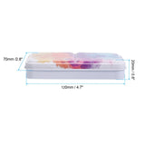 Empty Watercolor Palette Metal Watercolor Tin with 14pcs Half Pans Paint Case with Lid Paint Box for Travel Gouache Oil Painting