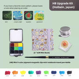 New Mini Travel Solid Watercolor Paint Packaging 9-color Small Metal Mini Watercolor Box Student Painting Supplies   Gouache