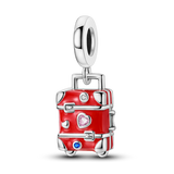 2025 Hot Sale Charms Bead 925 Sterling Silver Pink Butterfly Luminous Firefly Dangle Fit Bangle Bracelet Necklace DIY Jewelry