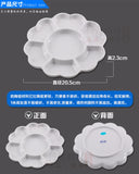 AOOKMIYA Imitation Porcelain Watercolor Palette Wavy Shape Easy To Clean Pigment Plate Chinese Painting Professional Art Tools  AOOKMIYA.COM