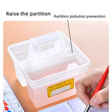 Square Pencil Wash Bucket Plastic Drawing Pencil Wash Bucket Desktop Stationery Organizer Portable Outdoor Sketch Pencil Washers