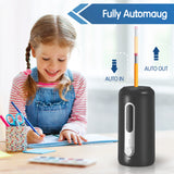 AOOKMIYA Deli Electric Pencil Sharpener for Colored Pencils 7-12mm, Fully Automatic Pencil Sharpener, Auto in & Out, Large Pencils/Office