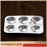 1 Pcs Metal Hand Drawn Watercolor Paint Tray 10 Hole Circular Painting Palette Aluminum Rectangular Palette Art Supplies