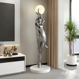 Modern Abstract Feather Girl Art Sculpture Home Decor Ornament Large Size Figure Statue LivingRoom Floor Decor Resin Crafts Gift