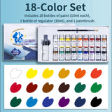 AOOKMIYA Marie's 12/18/24/36 Colors Waterproof Fabric Paint Set for Clothes Permanent for T-shirts,Shoes,Jeans,Canvas,DIY Projects