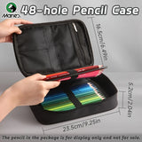 AOOKMIYA 48/72/120 Holes Large Capacity Portable Pencil Case - Waterproof, Zippered Storage Bag,Ideal for Professionals,Adult,Students