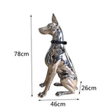 Nordic Fashion Electroplated Dog Statue, Resin Home Crafts, Large Living Room Floor Ornaments living room decoration