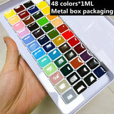AOOKMIYA German Schmink Watercolor Paint 48 Color Solid Trial Sub-packaging College-level Macaron Beginner Acuarela Painting Art Supplies