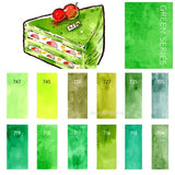 AOOKMIYA 12 Colors White Night Watercolor Paint Packed 0.5/1ML Green Series Artist Grade Plant Painting Portable Travel Art Supplies