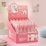 36pcs Gel Pens Suit 0.5mm Black Cartoon Cute Milk Tea Rabbits Surprise Hide-And-Seek Press Students Learn Office Stationery