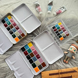 AOOKMIYA Japan KUSAKABE18-color Artist Mineral Precipitation Watercolor Pigment Repackaged 0.5/1/2ML Portable Watercolor Box Art Supplies