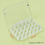 AOOKMIYA Empty Mini Watercolor Paint Packing Box 0.8ML 24Grids Portable Moisturizing Box Art Student Going Out for Sketching Art Supplies