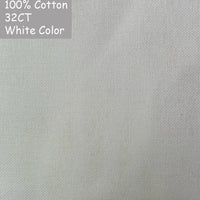 AOOKMIYA 100% Cotton Evenweave 32CT 28CT 25CT 22CT Cross Stitch Embroidery Canvas Fabric Cloth White Shiny Linen Flaxen Beige Brown Color