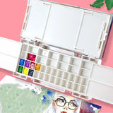 38 Grid Moisturizing Sealed Pigment Box Multi Functional Portable Artist Watercolor Watercolor Powder Acrylic Color Mixing Tool