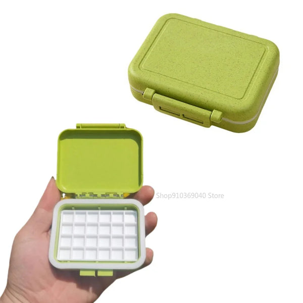 AOOKMIYA Empty Palette 24 Grids 0.5ML Watercolor Packed Paint Box Mini Moisturizing Sealed Box Student Travel Portable Art Supplies