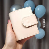 A9 First Layer Cowhide Notepad Three-ring Mini Loose-leaf Handbook Notebook  Craft Supplies  Vintage Stationery School Supplies