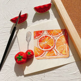 Cute Ceramic Brush Pen Holder Animal/Fruit Pen Stand Display Stand Palette Watercolor Gouache Acrylic Painting Art Supplies