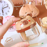 Cartoon Cute Capybara Pencil Sharpener Portable Mini Manual Pencil Sharpener Office School Supplies Student Stationery Gifts