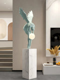 AOOKMIYA Home Decor Abstract Angel Figure Statues Floor Decor Nordic Living Room Large Welcome Sculpture Art Ornaments Housewarming Gifts