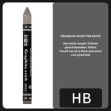 Hexagonal Graphite Pencil HB2B4B6B Sketching Sketching Drawing Full Lead Stick Art Student Exam Drawing Wood-free Pencil