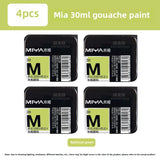MIYA HIMI Jelly Pigment Single 30ml Gouache Pigment 56 Colors Beginners Try Supplement Replacement Training Art Gouache Pigment