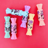 New Cartoon Kuromi Candy Fluorescent Pen Macaron Double Head Marking Pen Oblique Head Fluorescent Pen Student Stationery Gift