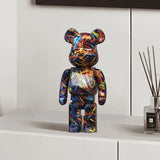 27cm/10Inches Graffiti Bear Figurine Home Decor Animal Abstract Ornament Storage Money Jar Modern Room Sculpture Table Decor