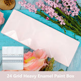 Heavy Enamel 24 Grid Solid Watercolor Paint Box Dust-proof Box Portable Palette Art Paint Empty Box Artist Art Supplies