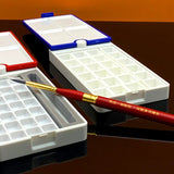 AOOKMIYA Portable Travel Watercolor Box Flip Rotating Palette Multifunctional Paint Pallet Students Going Out Painting Art Supplies