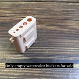 AOOKMIYA Portable Watercolor Palette Matching Bucket Travel Watercolor Box 3d Printed Water Bucket Can Insert Brush Student Art Supplies