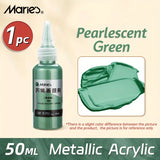 AOOKMIYA Marie's Pearlescent Green Metallic Acrylic Paint,1pc 50ml/1.69oz Tube for Wood,Rock,Glass,DIY Art for Students,Adults,Artist