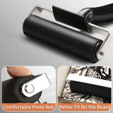 AOOKMIYA 2pcs Rubber Roller Brayer Rollers Hard Rubber 4/2.2 Inch for Ink,Stamping Texture Craft,for Printmaking,Painting,Crafting