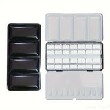 Watercolor Paint Palette and Set Watercolor Tin Box, Metal Palette Paint Case with Lid Empty with Storage Bag for Travel Artist
